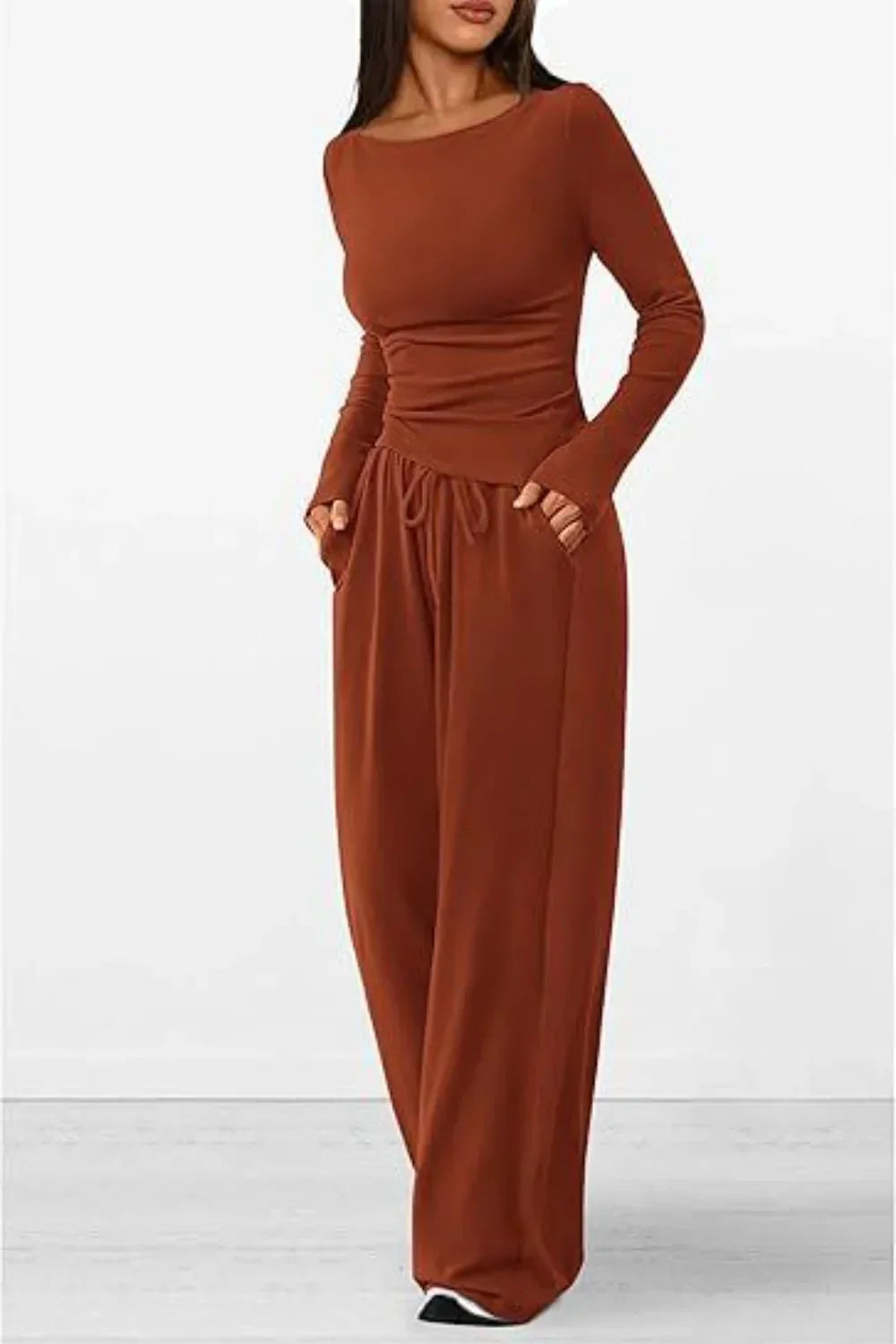 Amalia Set | Long-Sleeve Top & Pants Set