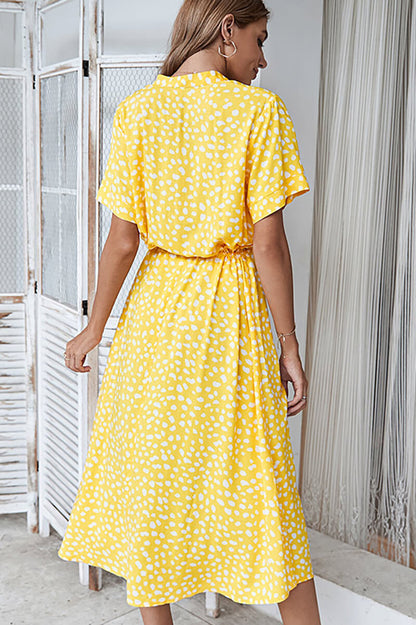 Anisa Dress | Chic Polka Dot Midi Dress