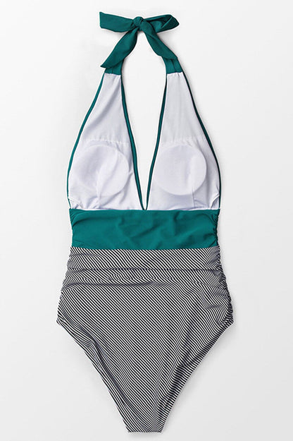 Ashlyn Swimsuit | Retro V-Neck One-Piece Swimsuit