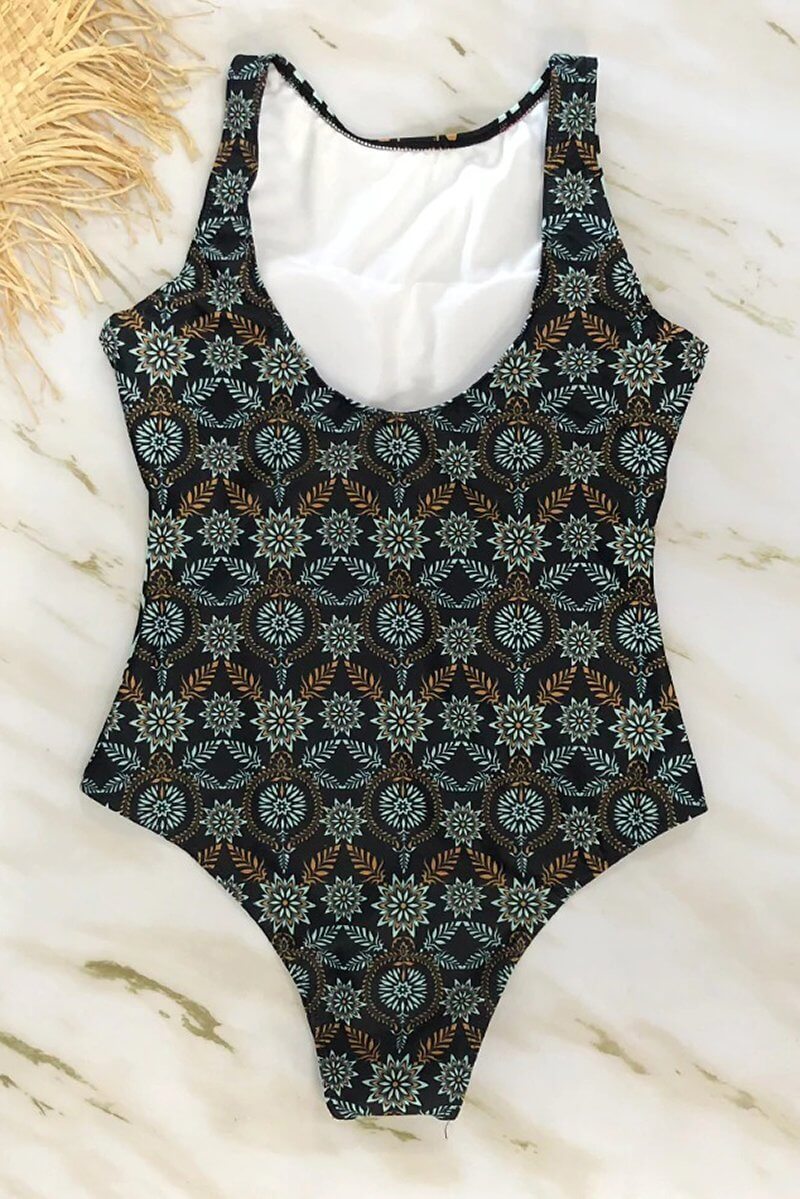 Ava Swimsuit | Boho High-Neck One-Piece Swimsuit