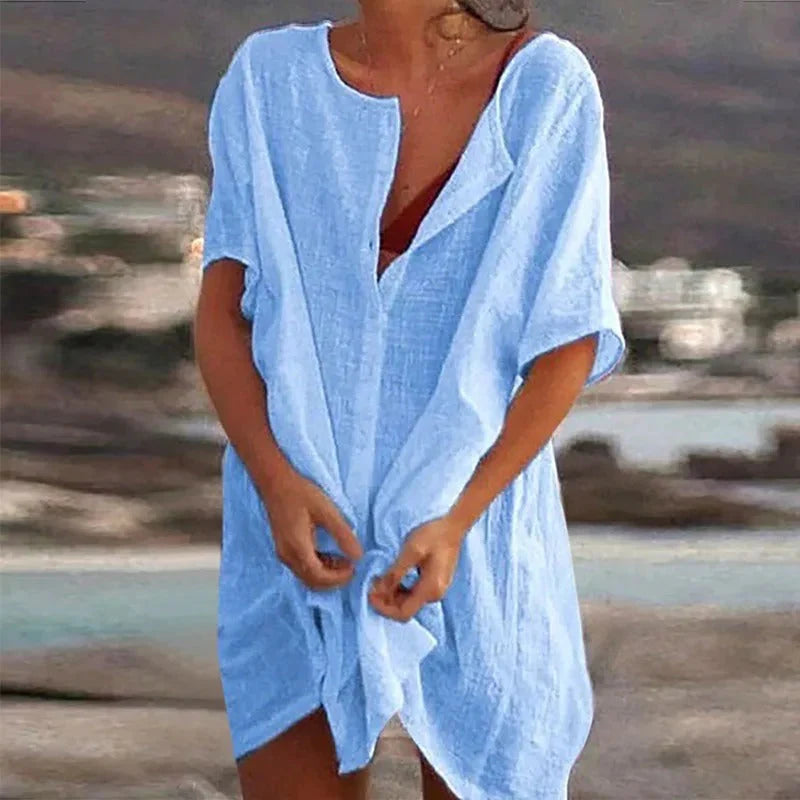 Edwina Dress | Women's Lightweight Midi Cover-Up Dress