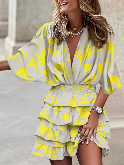 Effie Dress | Women's Colorful Ruffle Mini Dress