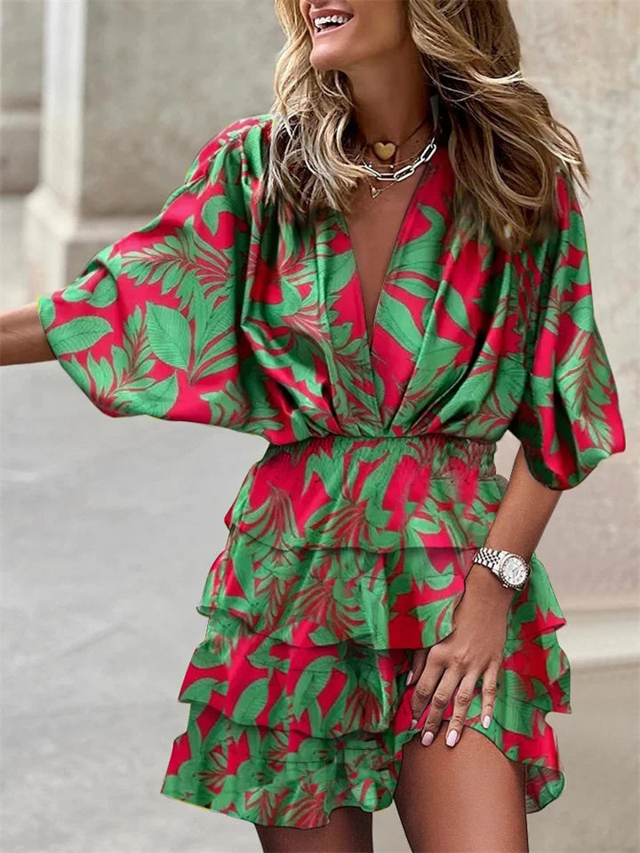 Effie Dress | Women's Colorful Ruffle Mini Dress