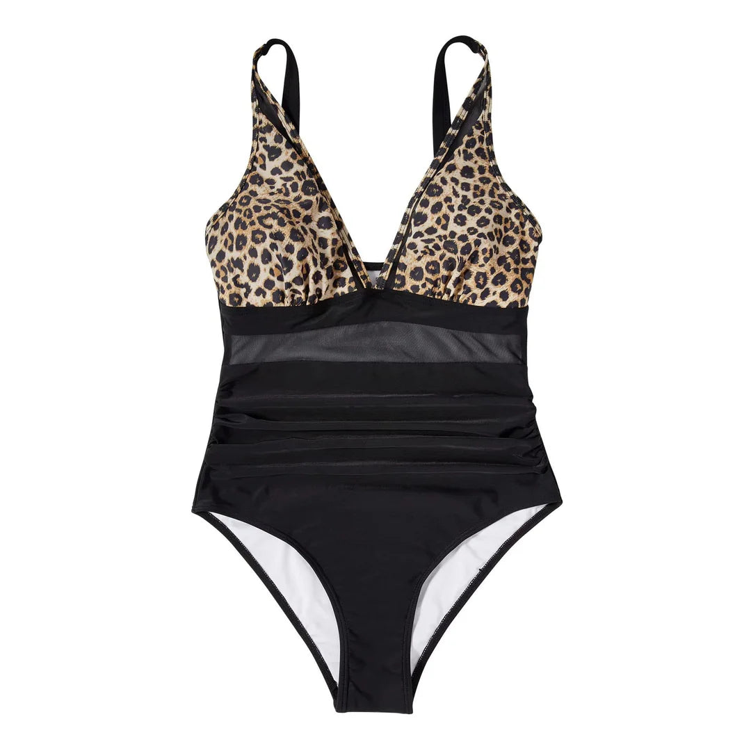 Eliana Swimsuit | Women's Sheer V-neck Swimsuit