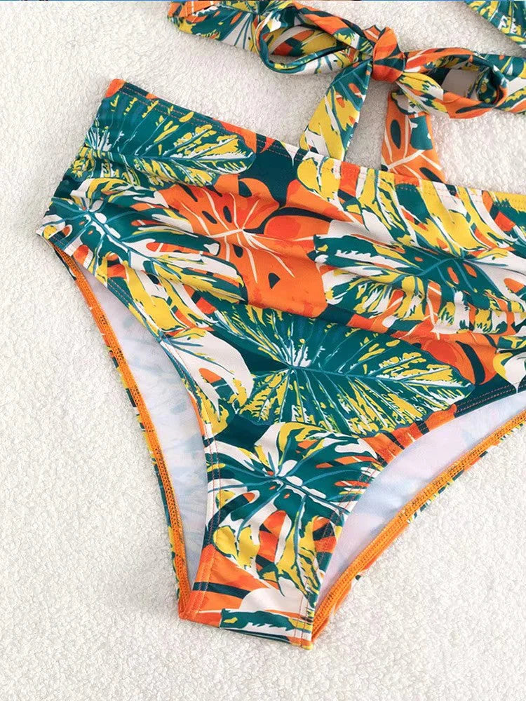 Elianna Bikini | Women's Tropical Ruffle Wrap Bikini Set