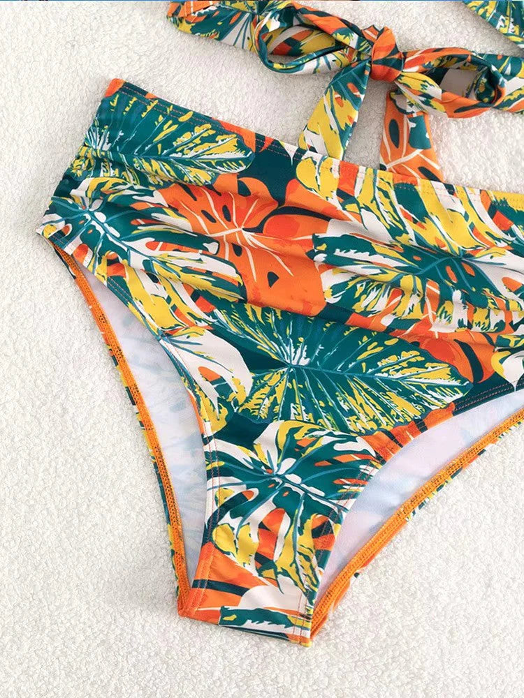Elianna Bikini | Women's Tropical Ruffle Wrap Bikini Set