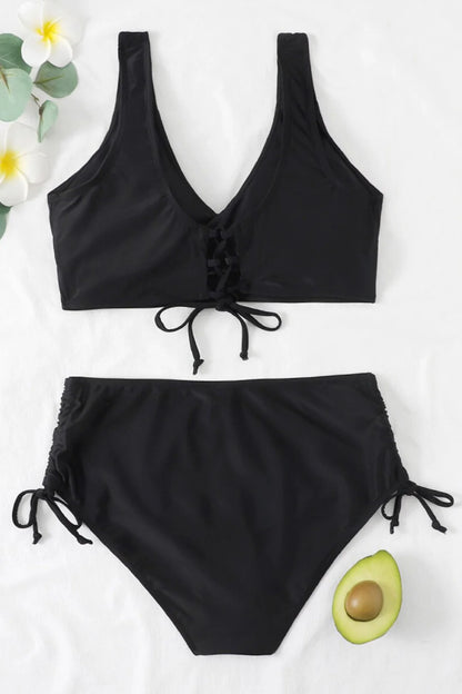 Elise Bikini | High Waist Two-Piece Wrap Top Swimsuit