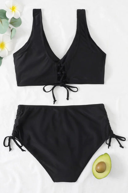Elise Bikini | High Waist Two-Piece Wrap Top Swimsuit