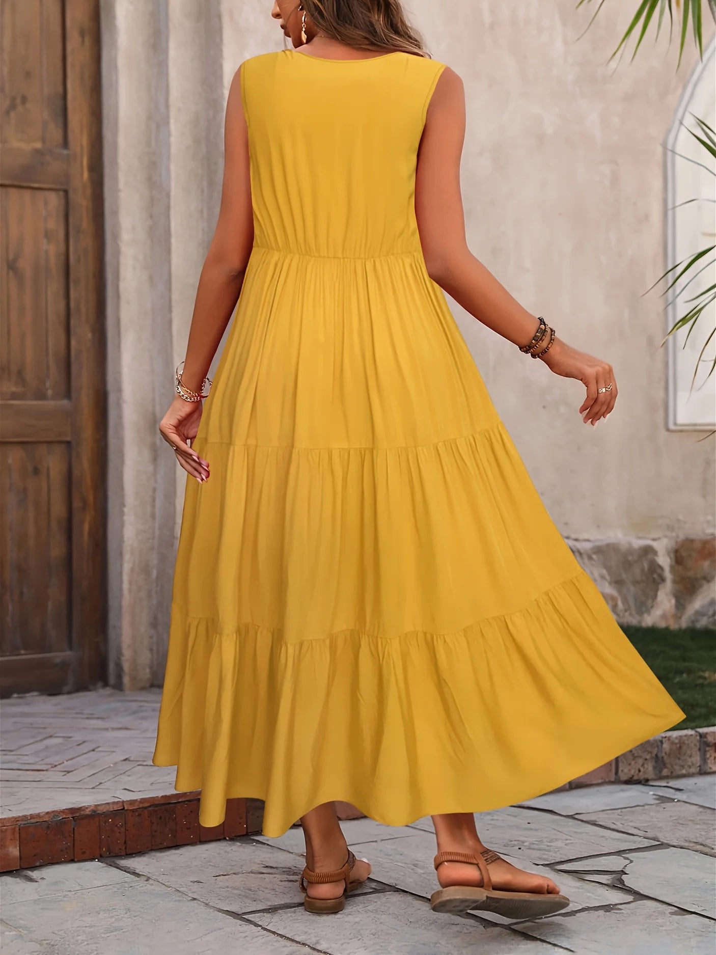 Fiora Dress | Women's Sleeveless Flared Fit Maxi Dress