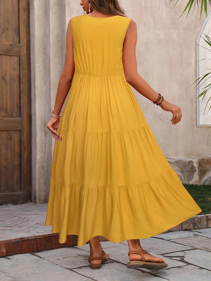 Fiora Dress | Women's Sleeveless Flared Fit Maxi Dress