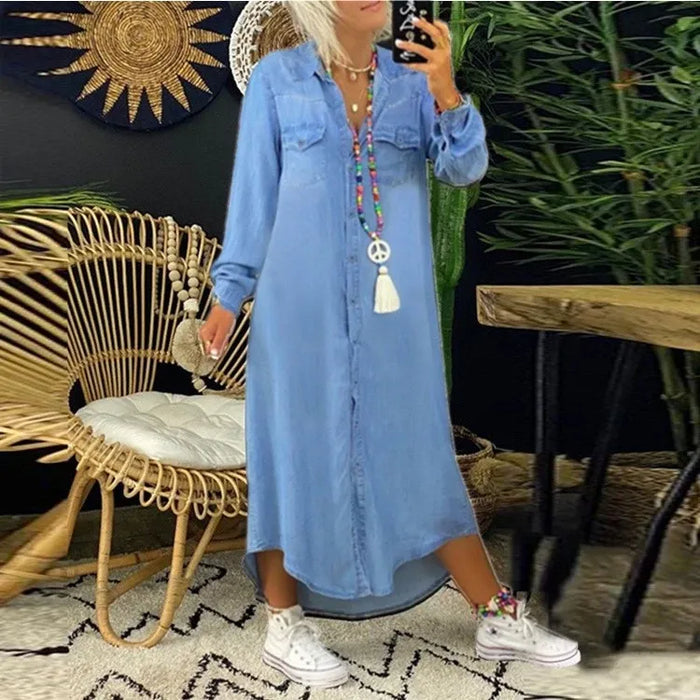 Frances Dress | Casual Denim Shirt Dress