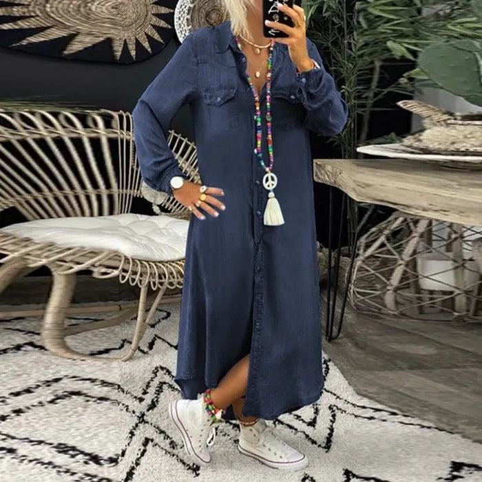 Frances Dress | Casual Denim Shirt Dress
