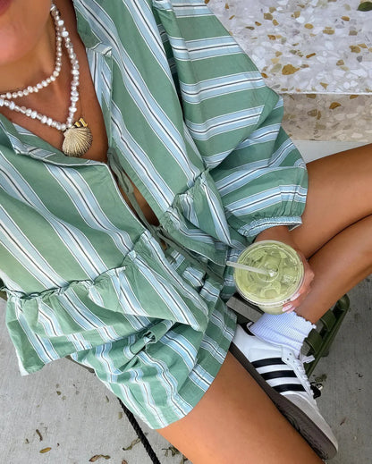 Gaia Set | Women's Striped Summer Co-Ord Set