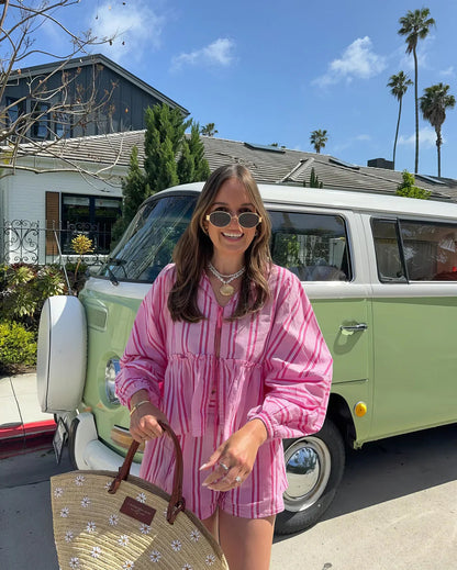 Gaia Set | Women's Striped Summer Co-Ord Set