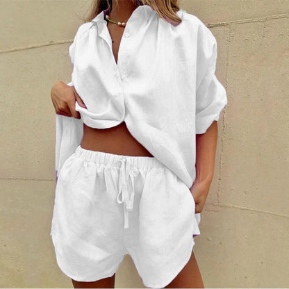 Genesis Set | Women's Light Blouse and Shorts Set
