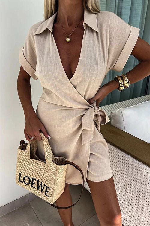 Genie Jumpsuit | Short Belted Jumpsuit