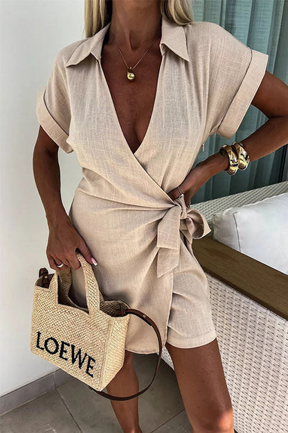 Genie Jumpsuit | Short Belted Jumpsuit