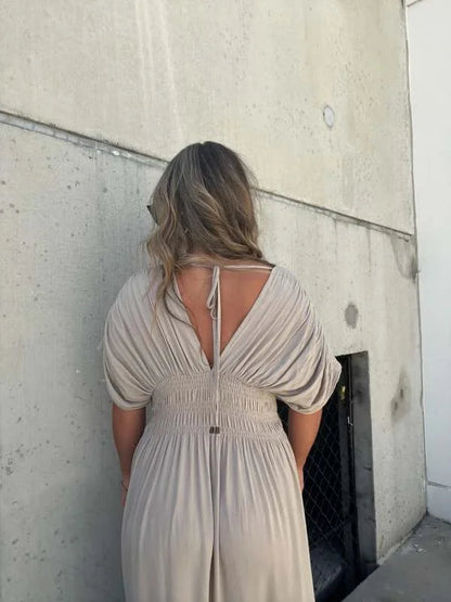 Gretchen Dress | Women's Comfy V-Neck Long Dress
