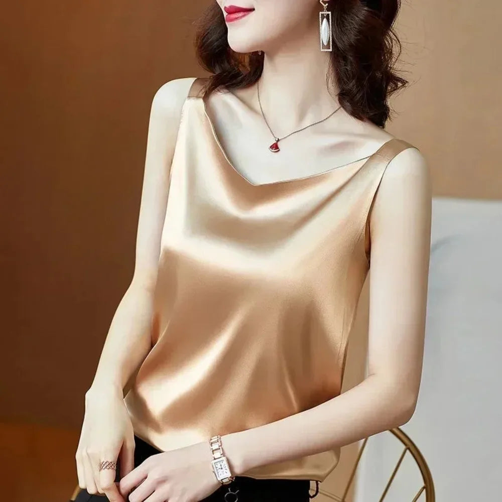 Hania Camisole | Ladies Silk Satin V-Neck Camisole