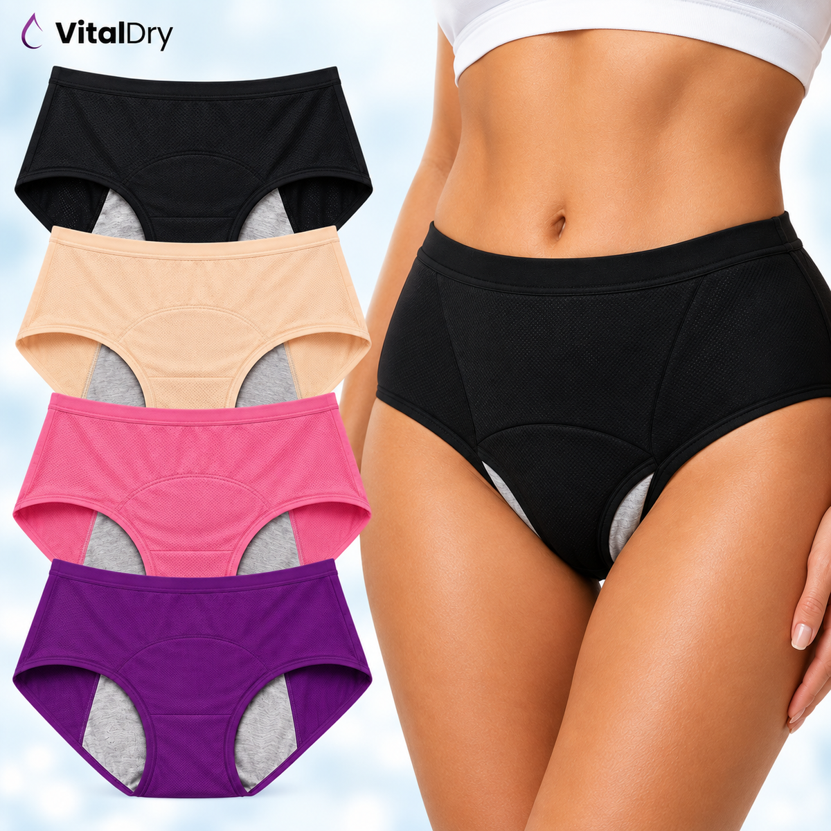 Save 50% Today — VitalDry® Leakproof Underwear (5-Pack)