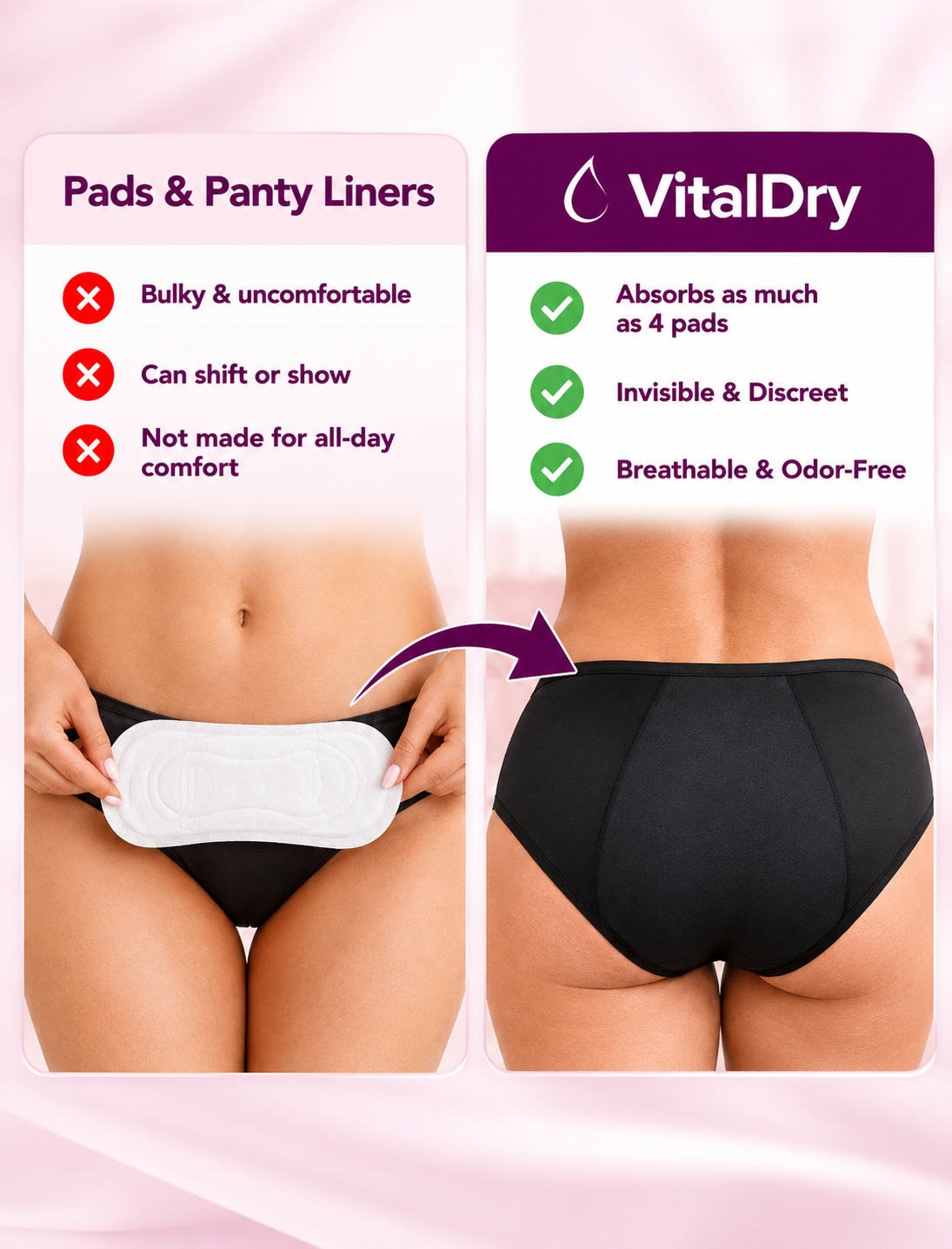 Save 50% Today — VitalDry® Leakproof Underwear (5-Pack)